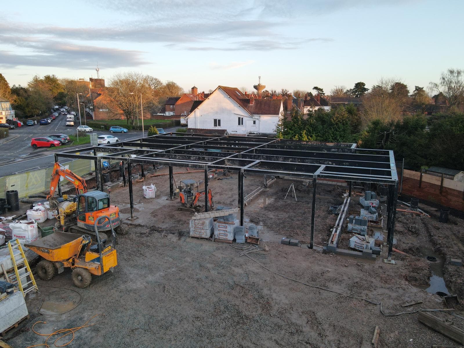 Tesco Express - Commercial structural engineering project in Worcestershire, UK